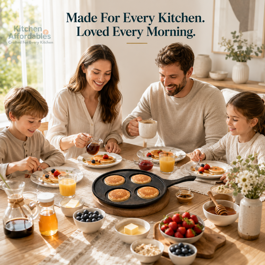 Kitchen Affordables Premium Cast Iron Mini Pancake Pan