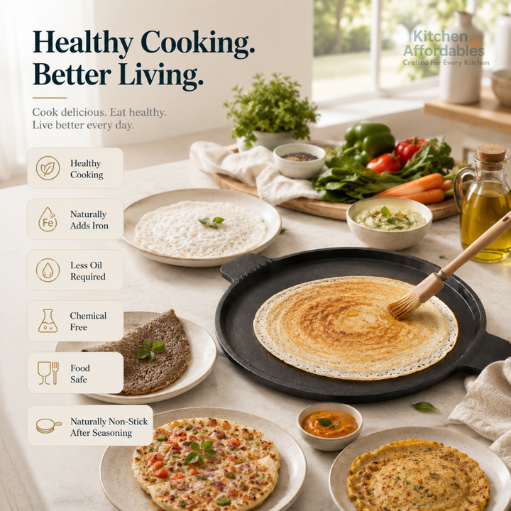 Kitchen Affordables Cast Iron Mulbagal Dosa Tawa