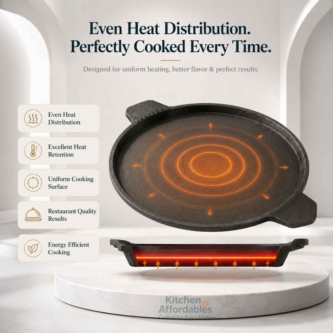 Kitchen Affordables Cast Iron Mulbagal Dosa Tawa