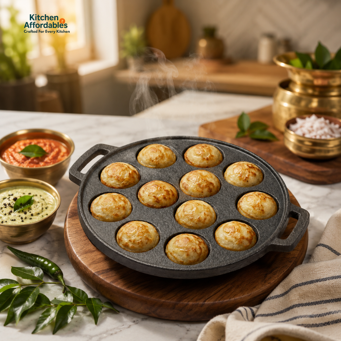 Kitchen Affordables Paniyaram Pan - 12Cavity