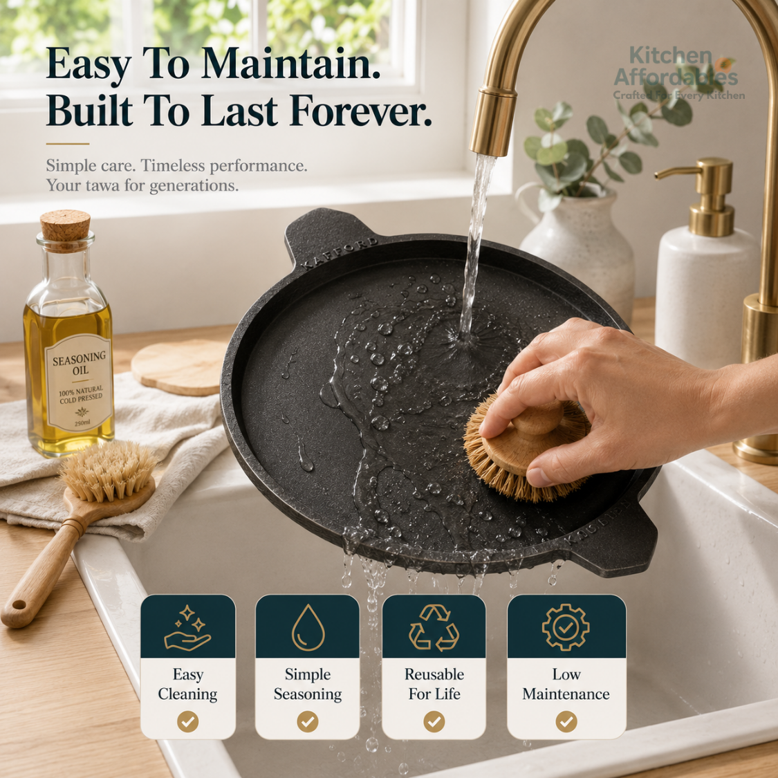 Kitchen Affordables Cast Iron Mulbagal Dosa Tawa