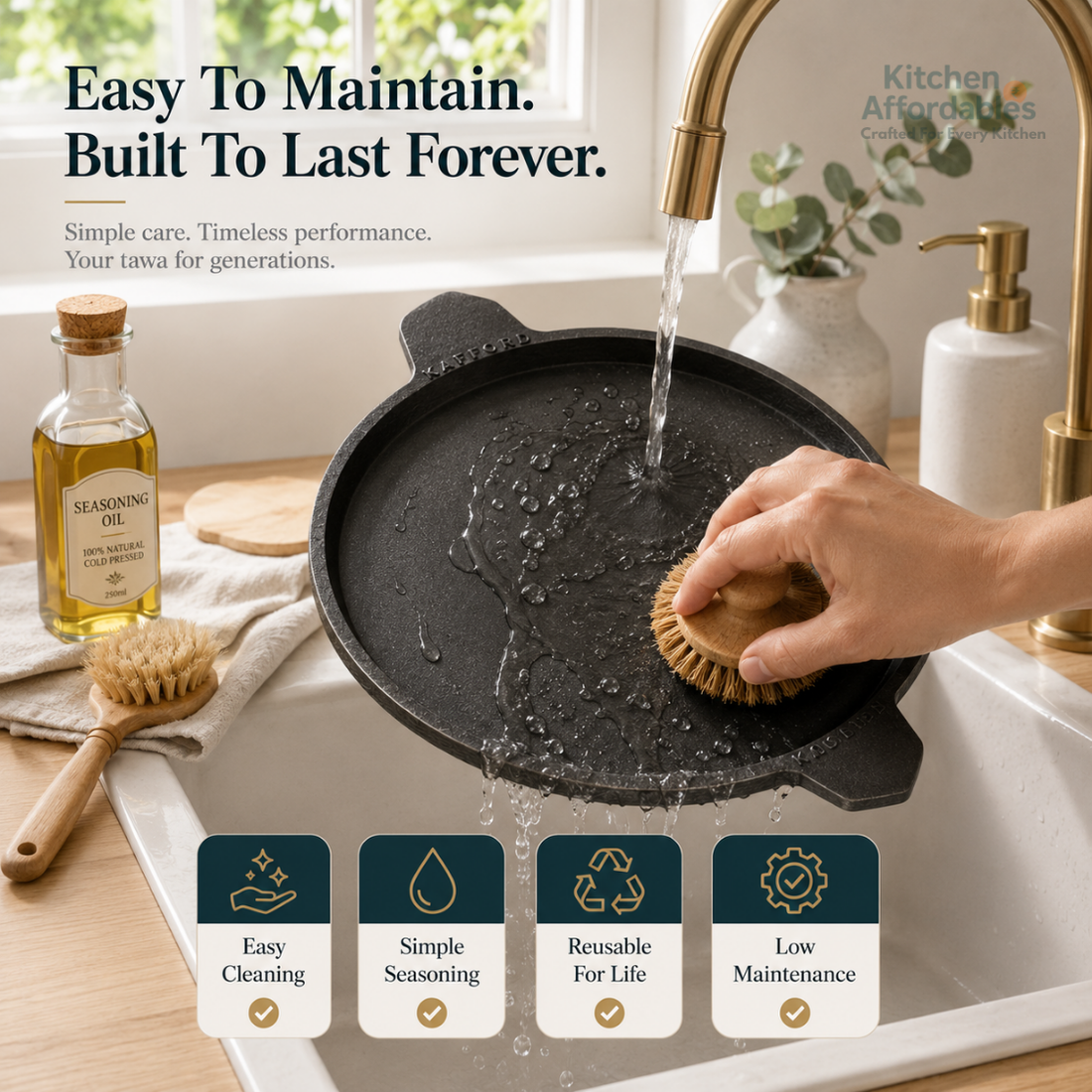 Kitchen Affordables Cast Iron Mulbagal Dosa Tawa