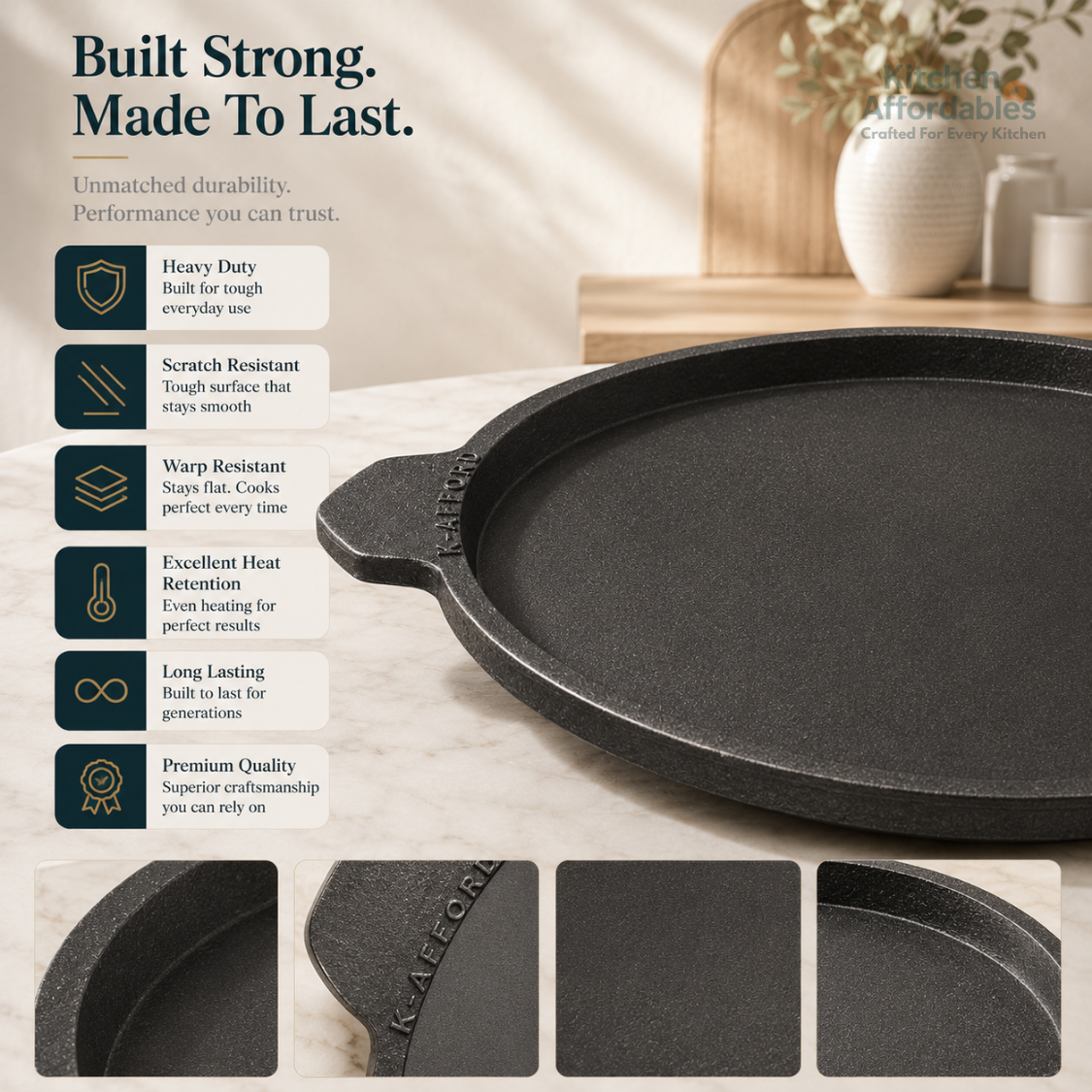 Kitchen Affordables Cast Iron Mulbagal Dosa Tawa