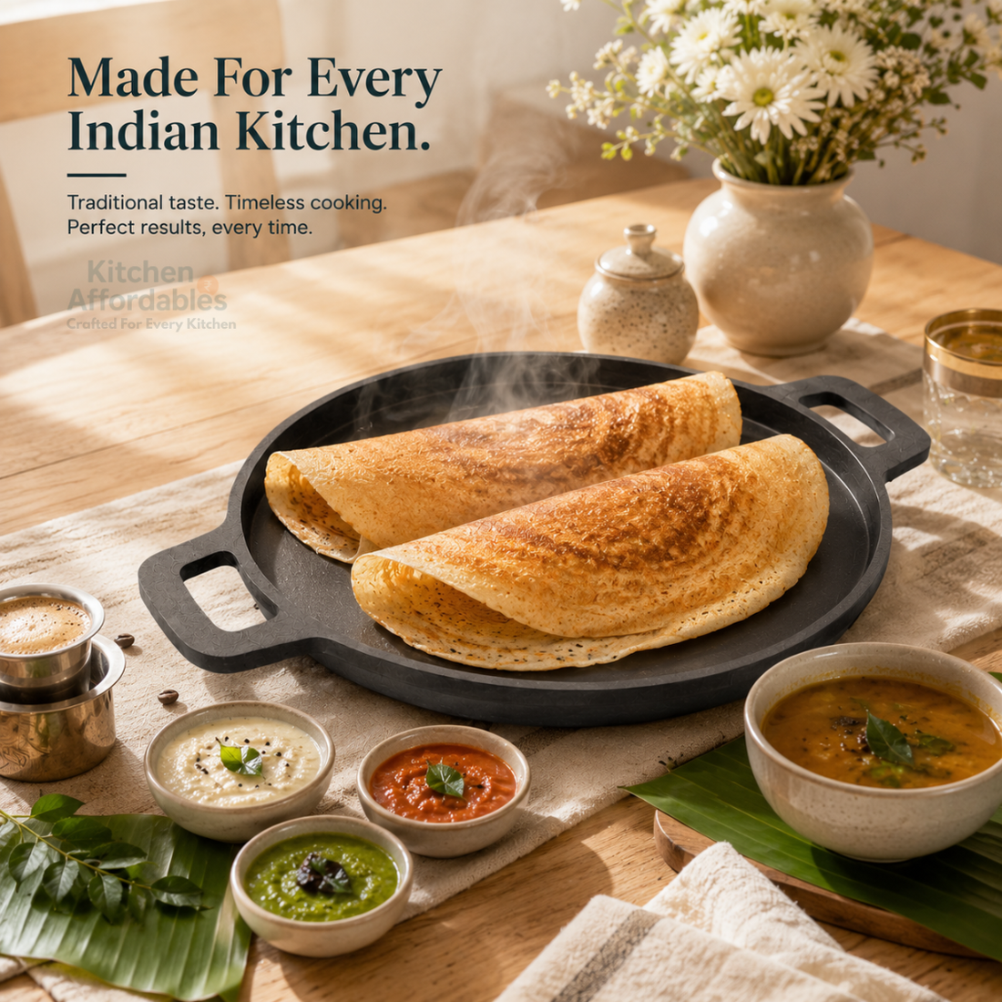 Kitchen Affordables Premium Deep Cast Iron Tawa