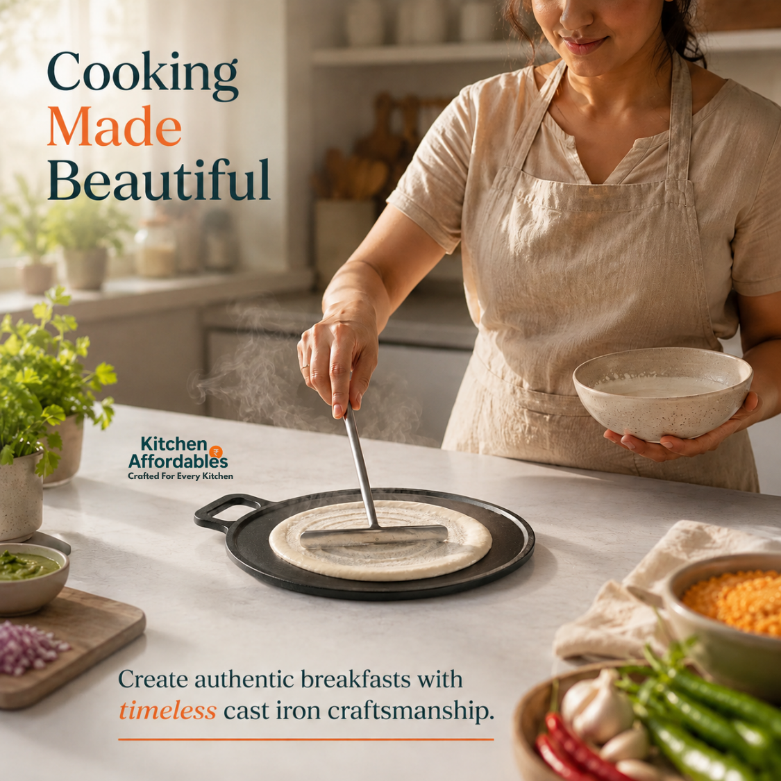 Kitchen Affordables Cast Dosa Tawa