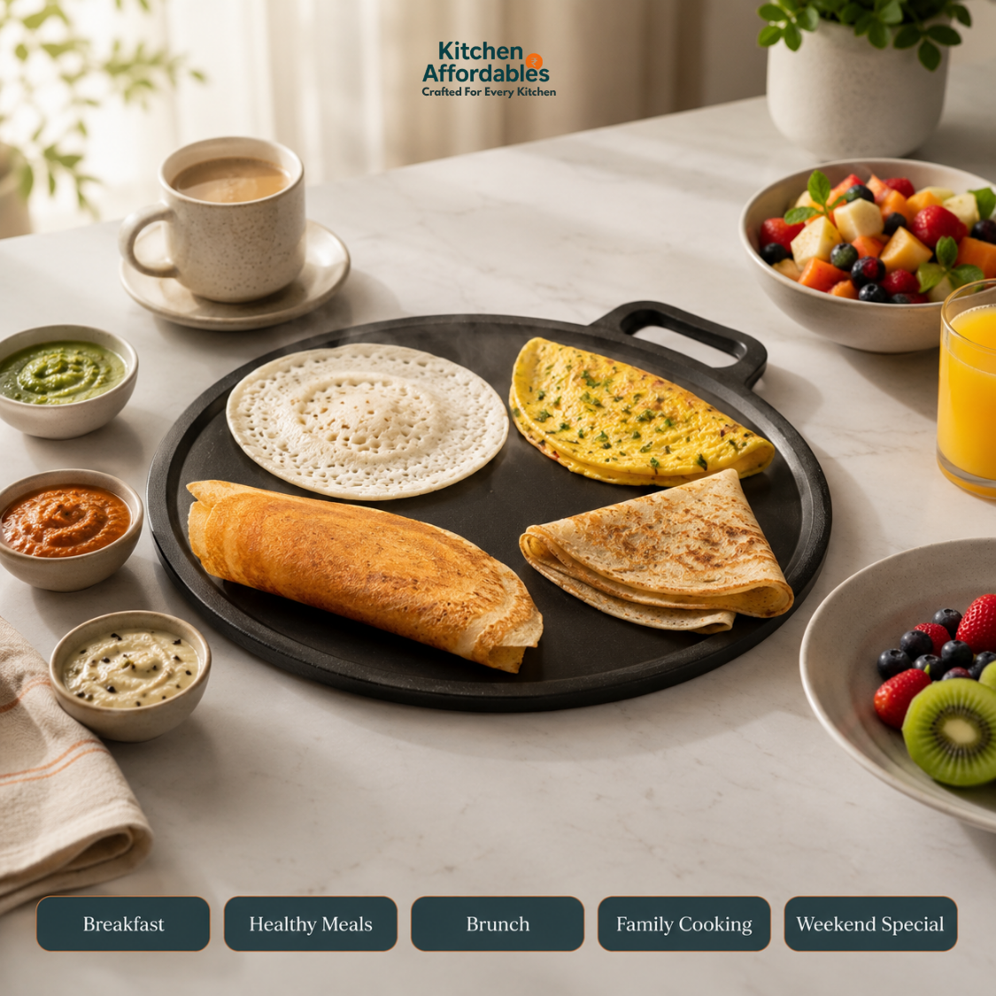 Kitchen Affordables Cast Dosa Tawa