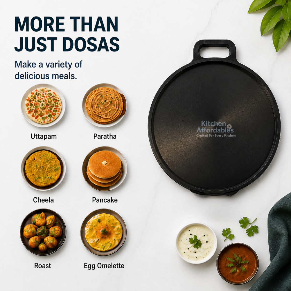 Kitchen Affordables Cast Dosa Tawa