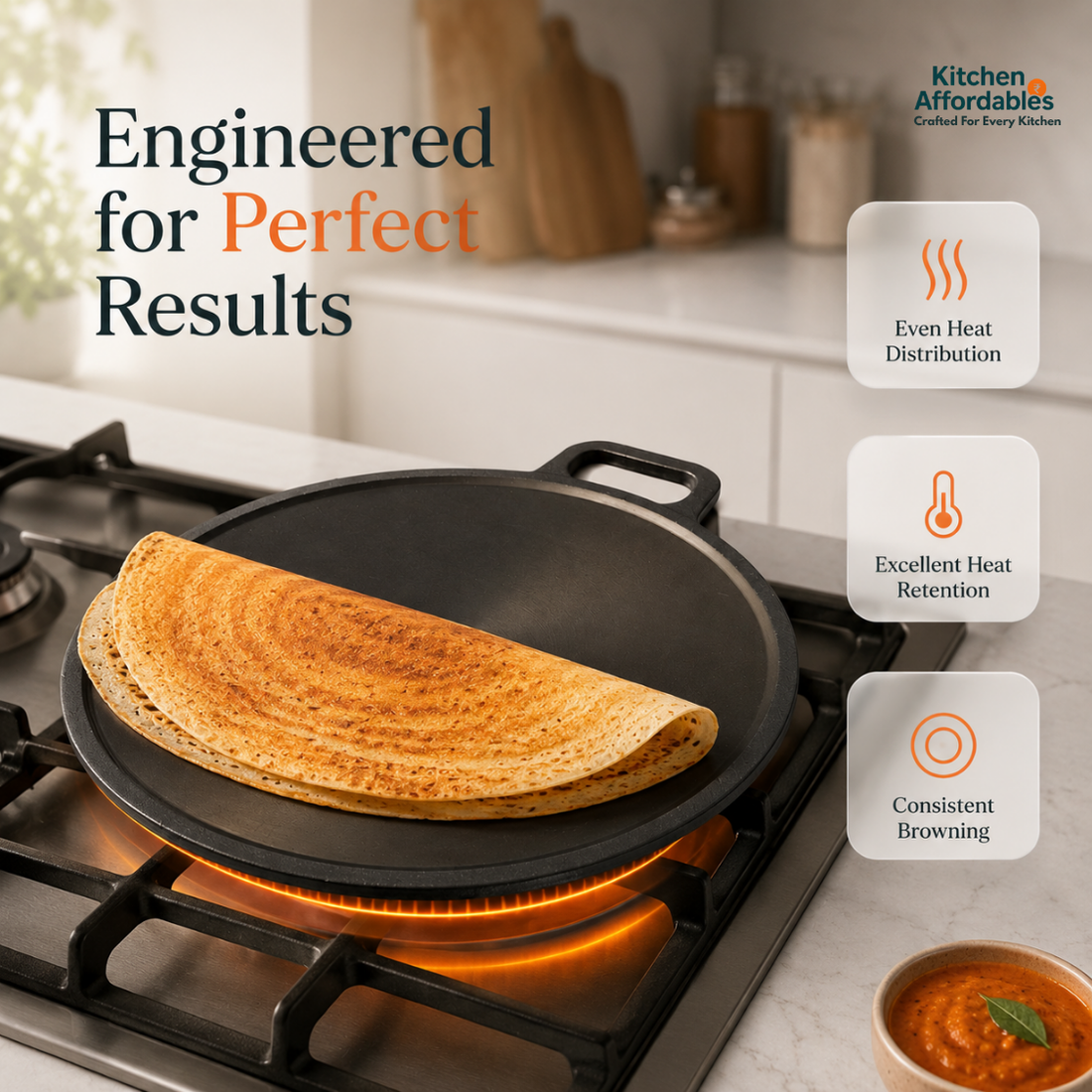 Kitchen Affordables Cast Dosa Tawa