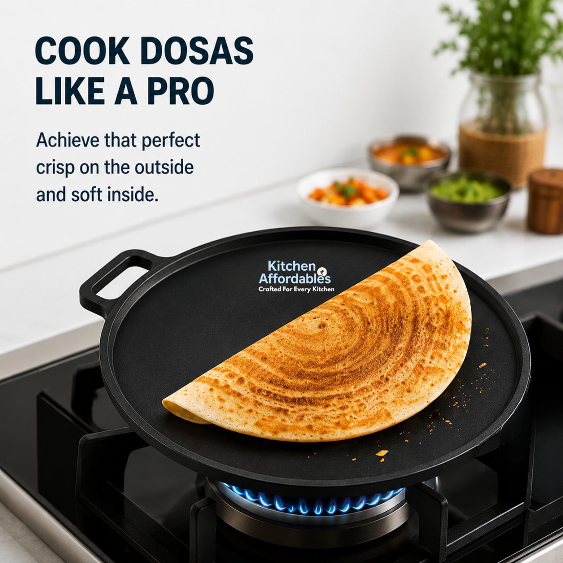 Kitchen Affordables Cast Dosa Tawa