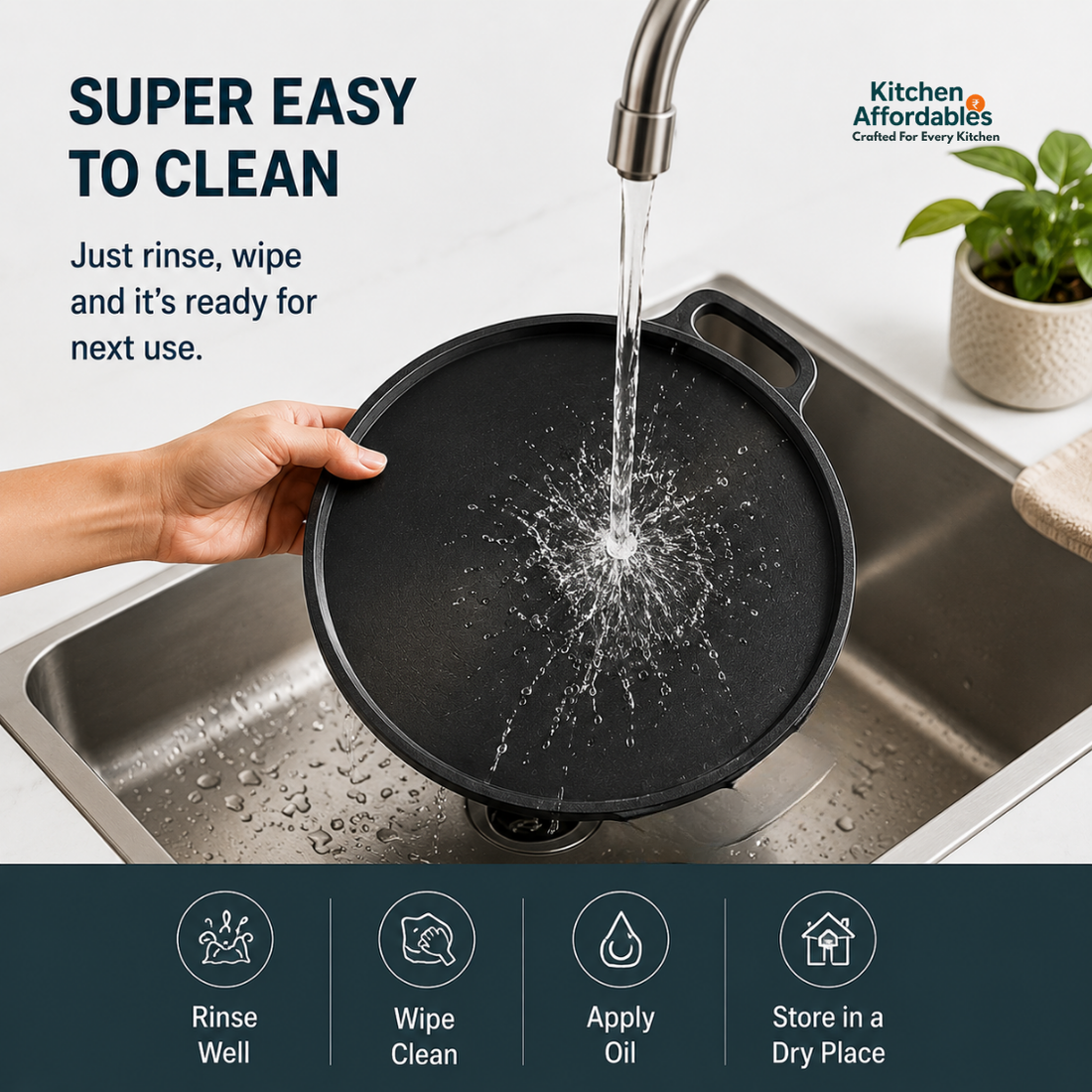 Kitchen Affordables Cast Dosa Tawa