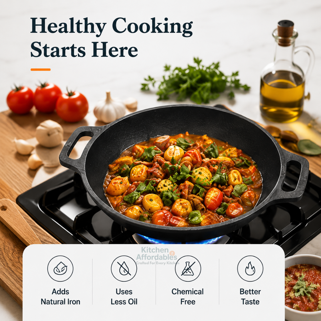 Kitchen Affordabales Premium Kadai 8,10 Inch