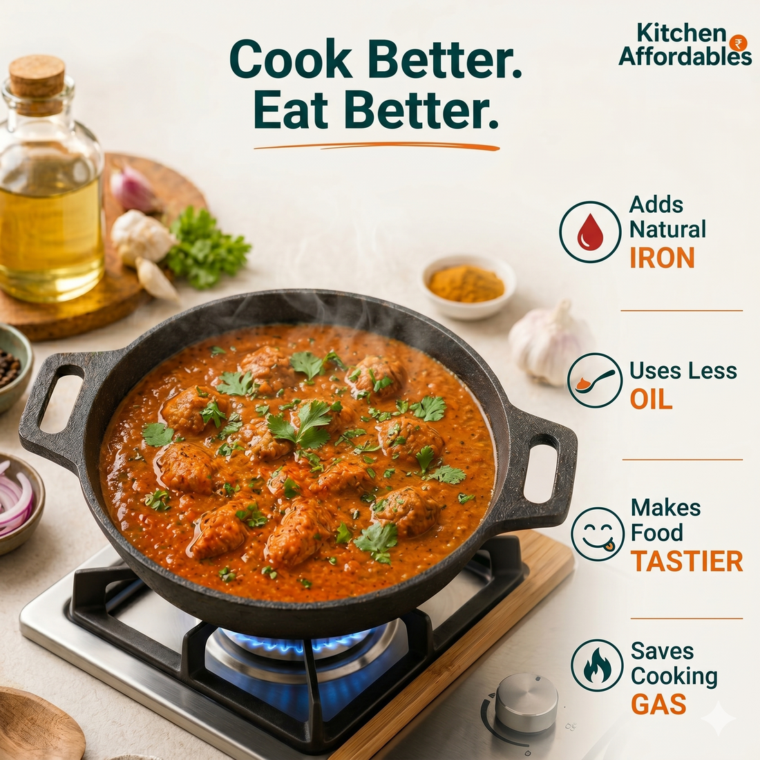 Kitchen Affordabales Premium Kadai 8,10 Inch