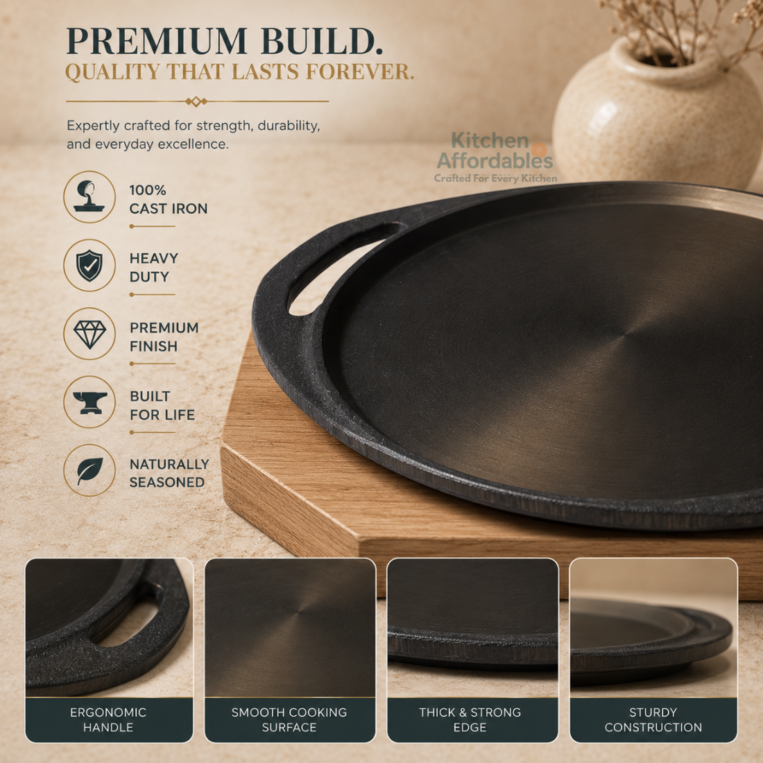 Kitchen Affordables Fancy Dosa Tawa 30 CM