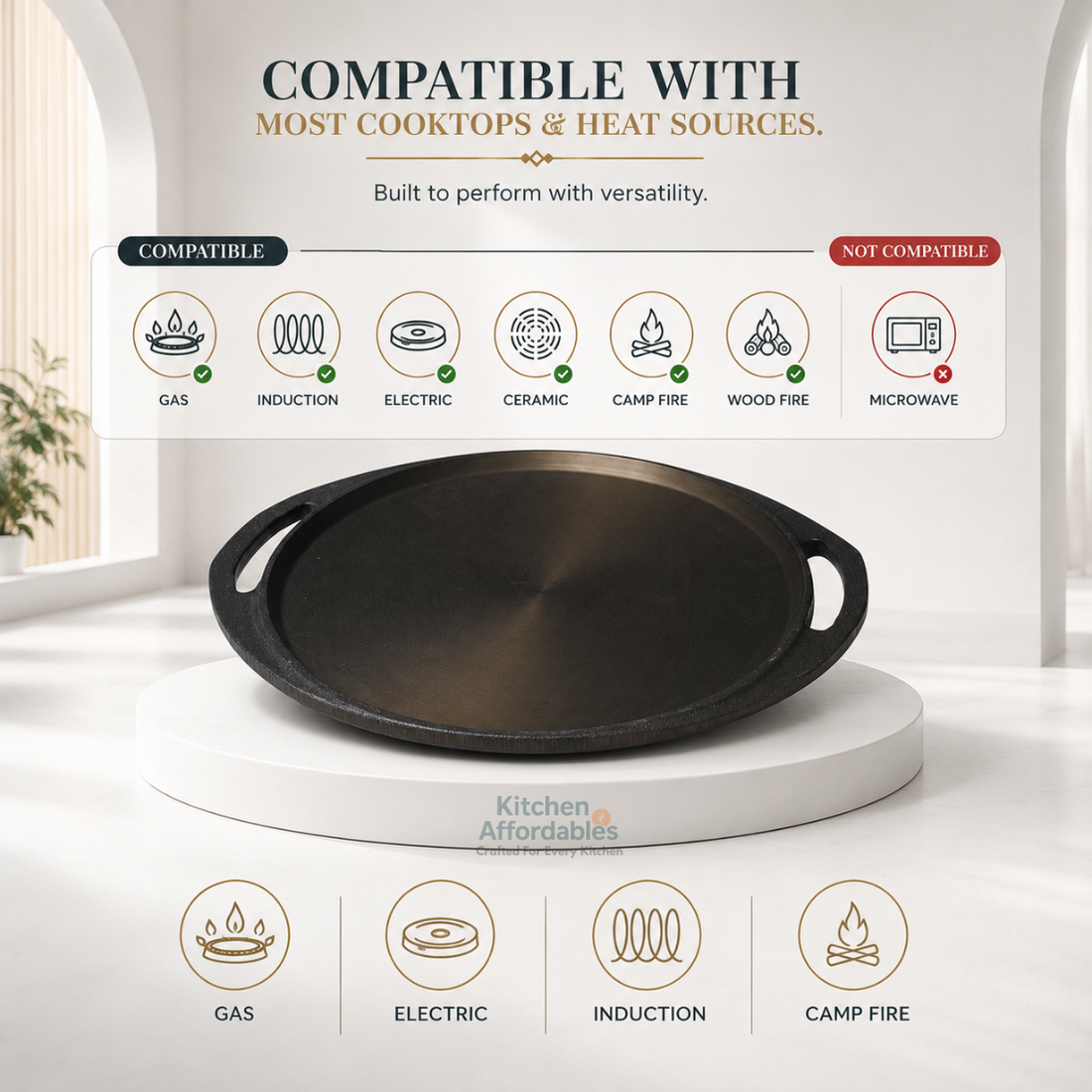 Kitchen Affordables Fancy Dosa Tawa 30 CM
