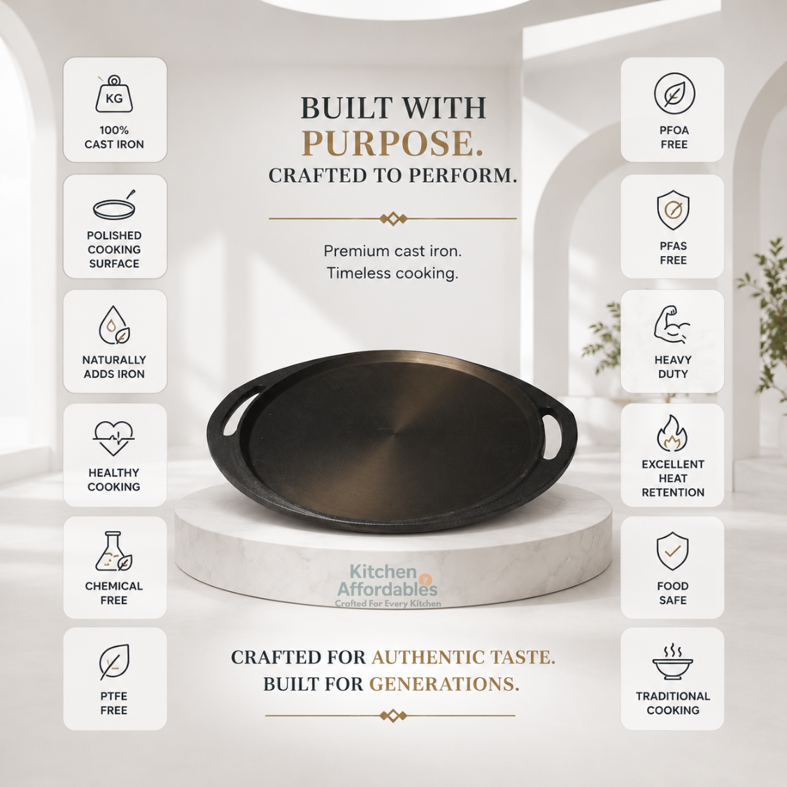Kitchen Affordables Fancy Dosa Tawa 30 CM