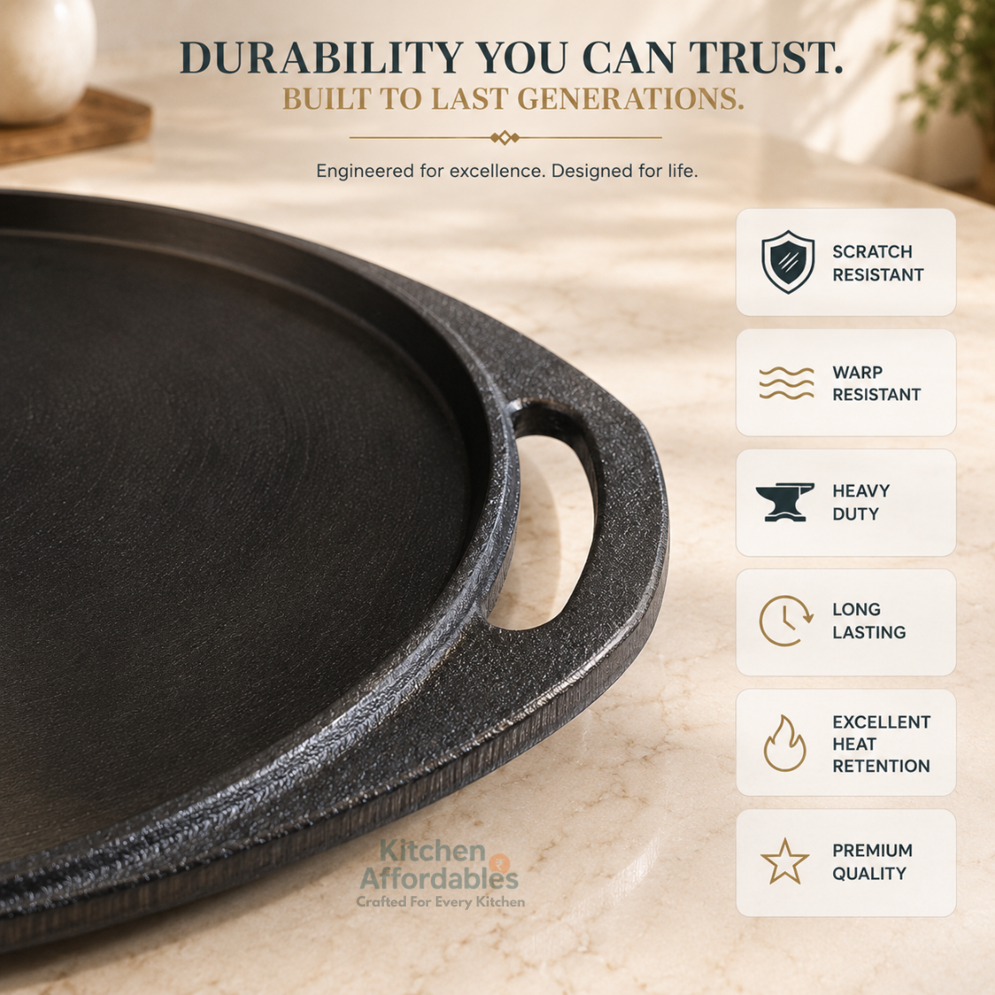 Kitchen Affordables Fancy Dosa Tawa 30 CM