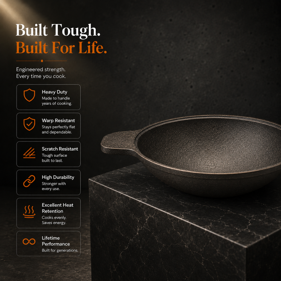 Premium Cast Iron Natural Appam Pan