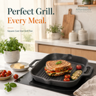 Premium Square Cast Iron Grill Pan